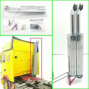 Scarico in metallo per camion radiocomandato 1/14 Tamiya Scania 770S 6X4 56368 8X4 56371 - Foto 1 di 6
