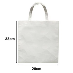 20 un. bolsas de mano blancas de sublimación en blanco no tejidas hágalo usted mismo 33 cmx26 cm - Imagen 1 de 7