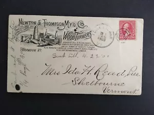 Vermont: Brandon 1900 Newton & Thomas Box Produttore Copertina Pubblicitaria - Foto 1 di 2