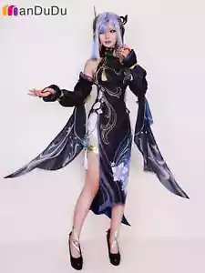 Genshin Impact Shenhe Cosplay Costume Role Play Dress Size XS XXL 3XL US STOCK - Picture 1 of 11