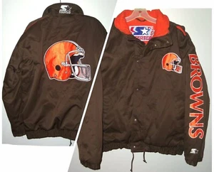 CHAQUETA ACOLCHADA AISLADA DE COLECCIÓN CLEVELAND BROWNS NFL STARTER DE COLECCIÓN AÑOS 90 M - Imagen 1 de 6