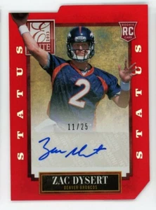 2013 Donruss Elite ZAC DYSERT Rookie RC AUTO AUTOGRAPH RED DIE-CUT #/25 Broncos - Picture 1 of 1
