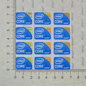 Laptop PC Processor Sticker (1st 3rd 4th 6th 7th 8th 9th 10th Gen) x 12 PCS