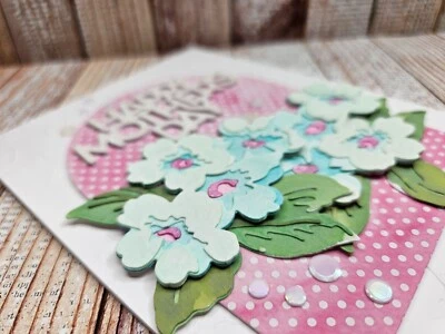 Handmade Greeting Card Keepsake Quality ocbrandy  Mothers Day hot pink - Image 1 of 2