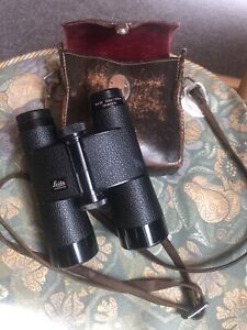 Leitz Trinovid 10 x 40 Binoculars with Leather Case Repairs Needed W20
