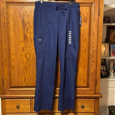 Cherokee Scrub Pants Tapered Leg w/ Elastic Waist Zip Fly Front 5 Pockets WW190 - Image 1 of 4