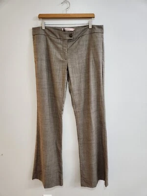 Vintage R.E.D. Pantalones marrones de pierna ancha de mezcla de lana Valentino, talla 48 tiro bajo  Foto 1 de 4