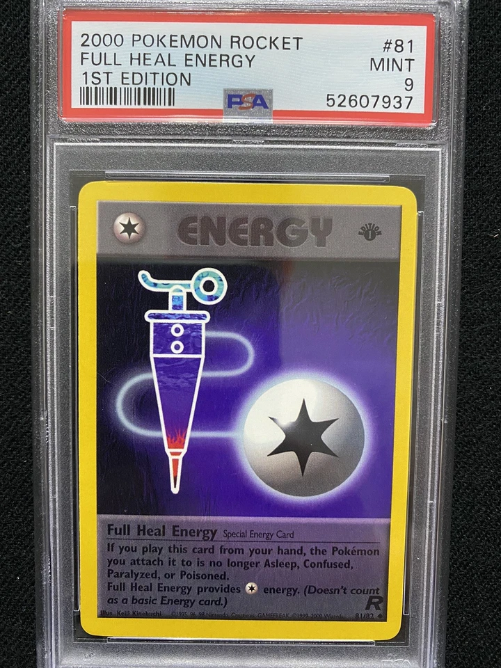 2000 Pokemon Team Rocket 1st Edition Full Heal Energy 81/82 PSA 9 Mint - Image 1 of 1