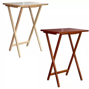 Wooden Folding Side Table Laptop Tea Coffee Snack Picnic Garden Foldable Desk - Picture 1 of 9