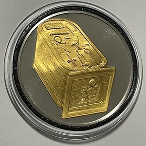 Kartuschenförmige Box 24k Gold Sterling Silber PP Sammlermünze Runde Medaille - Bild 1 von 14
