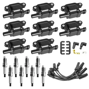 8 (set) UF413 Ignition Coils 41-962 Spark Plugs And Spark Plug Wires For Chevy - Picture 1 of 14
