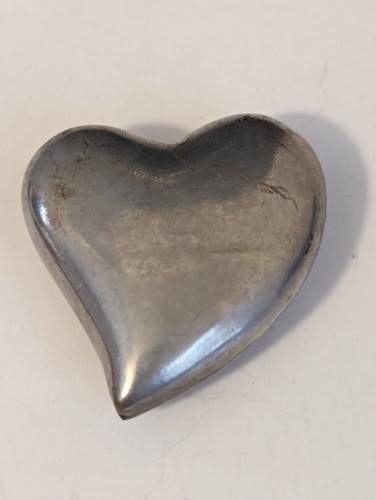 CHROME HEARTS Antico ciondolo cuore soffiato in argento. Gioielli da appendere dritti o laterali 4"