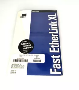 RARE VINTAGE NEW 3COM FAST ETHERLINK XL MANUAL AND DISC 09-0917-004 RM4-B2 - Picture 1 of 2