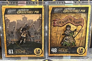 Vegas Golden Knights 2024 NHL Collector Pins Mark Stone Tomas Hertl Limited Ed - Picture 1 of 4