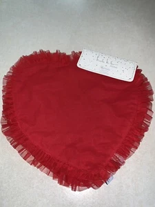 Nicole Miller Valentines Day Red Heart Ruffle Placemats Home Decor Set of 4 - Picture 1 of 5
