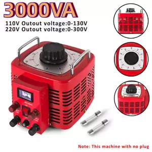 3000VA Variac Transformer 110/220V Variable AC Voltage Regulator Metered No Plug - Picture 1 of 10