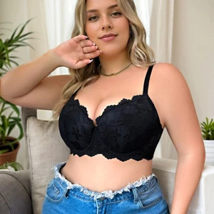 Plus Size Bra Underwear with Steel Support , Sexy Push-up Bra for Full Bust - Picture 1 of 5