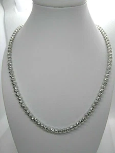 COLLANA ARGENTO SFERE SLASH mm 4 DIAMANTATE - Cm 45 EXPLOIT - Foto 1 di 4