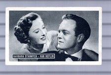 BARBARA STANWYCK & VAN HEFLIN - MOVIE CARD - KWATTA FILM STAR SER B - 1947 #B175