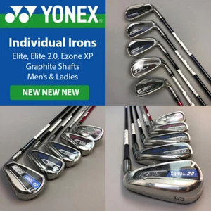 Yonex Men's & Ladies Individual Graphite Irons Ezone Elite, Elite 2.0, Ezone XP - Picture 1 of 34