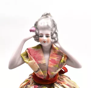 Demi-figurine procelaine allemande femme marquise German porcelain figurine - Imagen 1 de 8