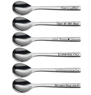 WMF Nuova Eierlöffel mit Gravur nach Wunsch Edelstahl 12cm Egg spoon - Image 1 of 4