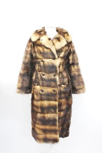 COMO NUEVO ABRIGO DE PIEL FITCH CHAQUETA MUJER TALLA 4 PEQUEÑO DISEÑO DE PIEL HORIZONTAL - Imagen 1 de 5