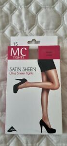 MC By Marie Claire Satin Sheen Tights 15 Denier Tights Large Honey
