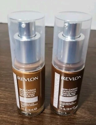 Revlon 517 Amber & 613 Hony Java Illuminance Skin Caring Liquid Foundation NEW - Image 1 of 3
