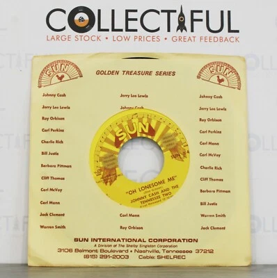 JOHNNY CASH - OH LONESOME ME - SUN #47 - TREASURE *EX* 7" SINGLE 🔥 Foto 1 de 2
