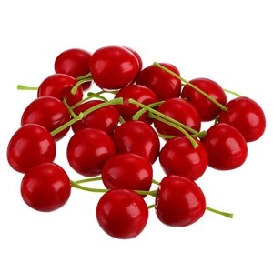 20pc Artificial Cherries Fake Fruit Model Home Photography Prop - Picture 1 of 6