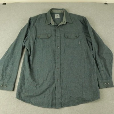 Ascend Flannel Shirt Mens XL Outdoor Casual Flap Pocket Button Blue Long Sleeve - Image 1 of 4