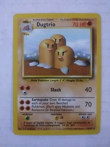 JUEGO BÁSICO DE TARJETAS COLECCIONABLES DUGTRIO POKEMON 19/102 DE COLECCIÓN - EVOLUCIONA DIGLET - Imagen 1 de 2