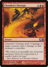1x FOIL Chandra's Outrage MTG M11 No128 Magic 2011 English NM/Unplay C card x1