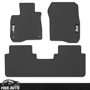 Floor Mats Liner Fits 17-22 Honda CR-V Latex Car All Weather Carpets Black 3PC - Bild 1 von 7