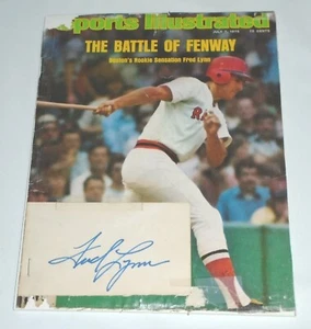 Medias Rojas de Boston FRED LYNN 8x10 SI FOTO DE CUBIERTA imagen en espuma firmada tarjeta de índice - Imagen 1 de 3