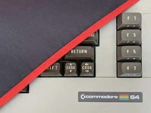 COMMODORE C64C - Staubschutz - graphitgraue Baumwollleinwand - Bild 1 von 3