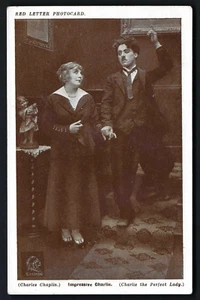RED LETTER - CHARLIE CHAPLIN CARDS - IMPRESSIVE CHARLIE (THE PERFECT LADY) - Picture 1 of 2