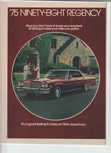 Anuncio original de revista Oldsmobile Ninety-Eight Regency 1975 - Imagen 1 de 1