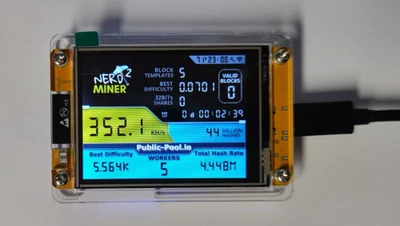 Bitcoin Nerd Miner v2, 350kH/s, 240 x 320 Smart Touch Display, Acryl-Gehäuse - Bild 1 von 4