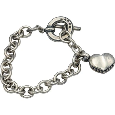 LAGOS Sterling Silver Caviar Toggle Bracelet w/ Heart Charm - Image 1 of 4