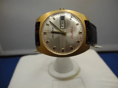 Винтажные мужские наручные часы Helbros Electric день/дата РАБОТАЮТ НОРМАЛЬНО, ЗАПАДНАЯ ГЕРМАНИЯ - Изображение 1 из 4