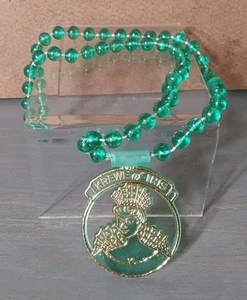 Krewe of Iris Martedì Grasso Perline Verde Oro Plastica - Foto 1 di 1