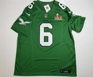 Large Smith #6 Vapor FUSE Jersey Kelly Green Eagles Super Bowl LIX 59 Authentic - Picture 1 of 11