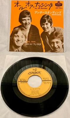 SMALL FACES "ALL OR NOTHING" ULTRA-RARE 1966 ORIGINAL JAPANESE SINGLE-45 WITH PS - Image 1 of 2
