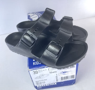 Kids Birkenstock Arizona EVA Slip On Adjustable Sandals Little Kids 30 BLACK 12 - Image 1 of 4