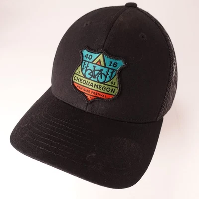 Chequamegon MTN Bike Festival Yupoong Trucker Hat Men's Adjustable Black - Image 1 of 4