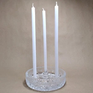 🕯Vintage Princess House 3 Kegel Kerzenhalter Schale Bleischliff Kristall Herzstück - Bild 1 von 11