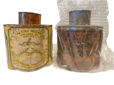 Ying Mee Tea Co Vintage Lung Ching  Woo Lung Tea Caddy VERY RARE from late 1800s - Image 1 of 4