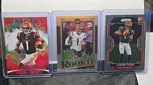 Ja'marr Chase 3 Karten Rookie Lot Origins Base, Legacy Prizm, Prizm Base - Bild 1 von 2